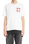Amiri Mens White Red Quad Xo Branded Cotton-jersey T-shirt In White