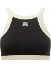 Amiri Cropped Tank Top Embroidered Logo In Black