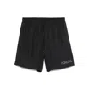 Amiri Black Cotton Short With Logo