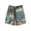 Amiri Cotton  Rubber Shorts In Blue