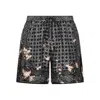 Amiri Silk Bermudas With Pattern And Adjustable Waistband