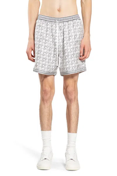Amiri Ma Quad Silk Shorts In Asphalt