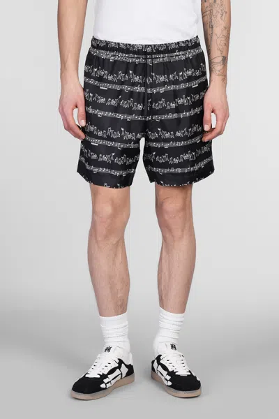 AMIRI SHORTS IN BLACK SILK