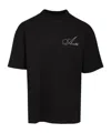 Amiri Mens Black Crystal Script-logo Cotton-jersey T-shirt In Black