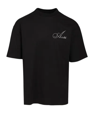 AMIRI AMIRI CRYSTAL LOGO CREW NECK T-SHIRT