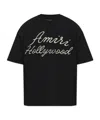 Amiri Oversized Fit Hollywood Script Tee In Black