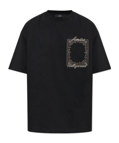 Amiri Logo-print Cotton T-shirt In Black