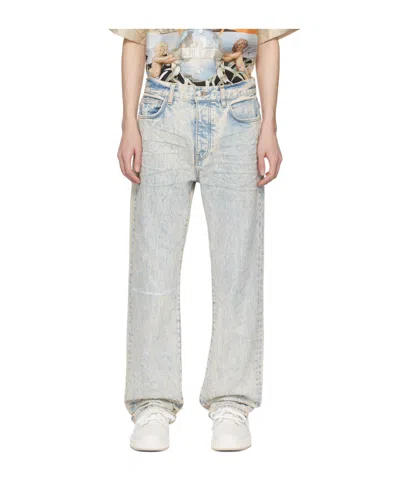 Amiri Shotgun Belt-loop Jeans In White