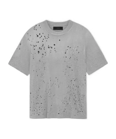Amiri Man T-shirt Grey Size L Cotton In Gray