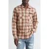 Amiri 'shotgun' Beige Shirt With Logo Print On Front And Rear And  All-over Check Motif In Neutral