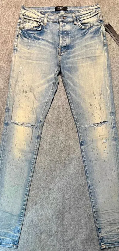 Pre-owned Amiri Shotgun Jeans In Blue