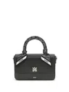 Amiri Black Calf Leather Bos Taurus Shoulder Bag In Black