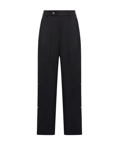 Amiri Side-pleat High-waisted Palazzo Pants In Black