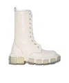 Amiri White Lug Combat Boots In White