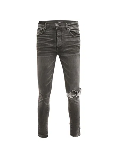 Pre-owned Amiri Signature Skinny Jeans In Gray