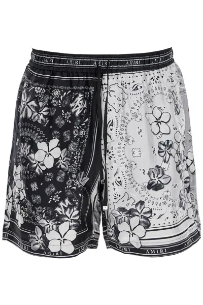 AMIRI AMIRI SILK BANDANA PRINT BERMUDA SHORTS