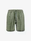 Amiri Staggered Logo Houndstooth Bermuda Shorts
