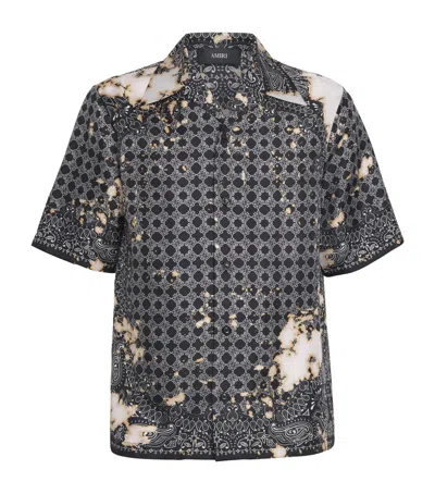 Amiri Bandana Print Bowling Shirt In Multi