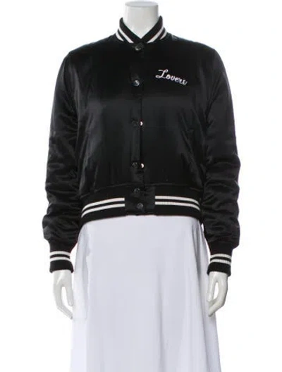 Pre-owned Amiri Silk Bomber Jacket In Black