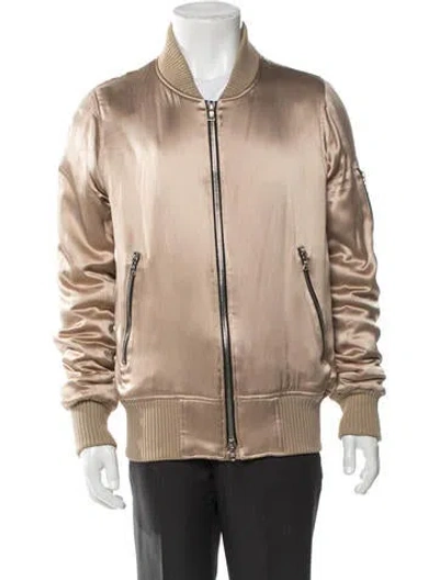 Pre-owned Amiri Silk Bomber Jacket In Neutral