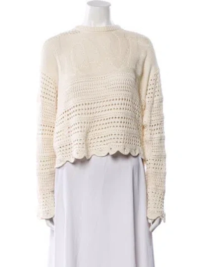 Pre-owned Amiri Silk Crew Neck Sweater In Neutral