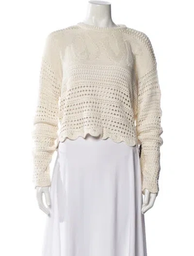 Pre-owned Amiri Silk Crew Neck Sweater W/ Tags In Neutral
