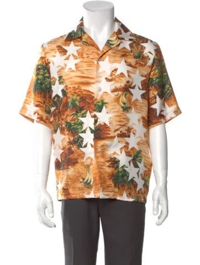 Pre-owned Amiri Silk Floral Print Shirt In Neutral