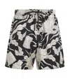 Amiri Floral-print Drawstring Shorts In Black