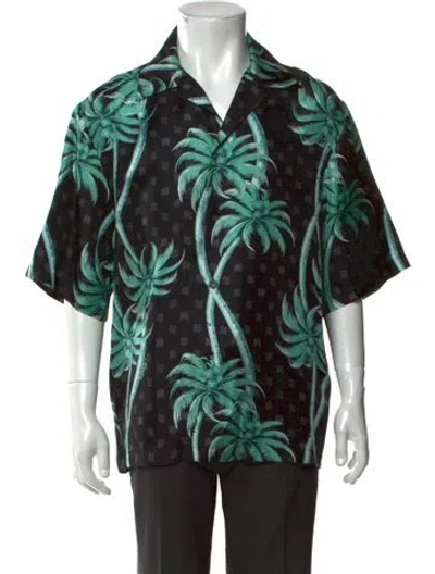Pre-owned Amiri Silk Graphic Print Shirt In Multi