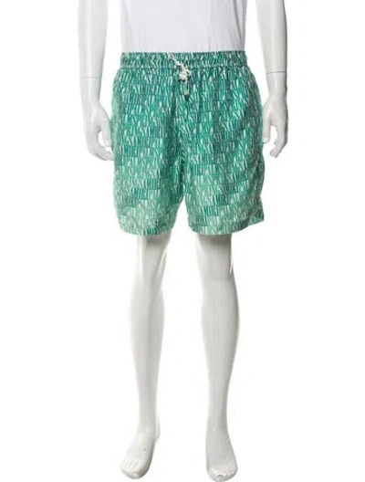 Pre-owned Amiri Silk Jogger Shorts In Green