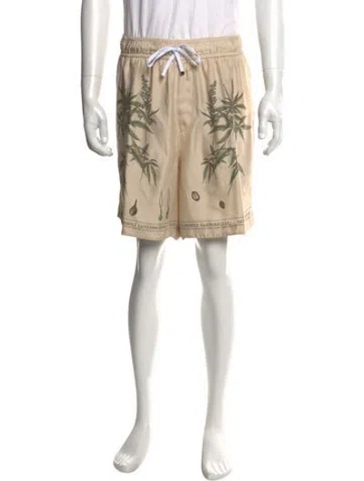 Pre-owned Amiri Silk Jogger Shorts In Neutral