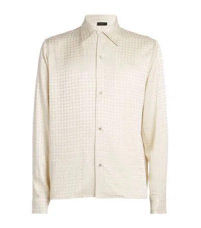 Amiri Silk Logo Shirt In White