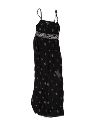 Pre-owned Amiri Silk Long Dress W/ Tags In Black