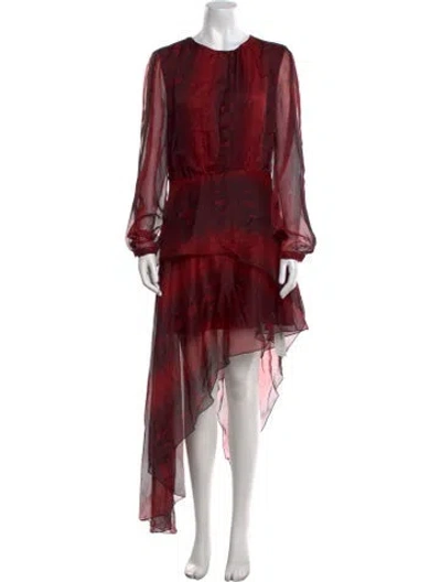 Pre-owned Amiri Silk Long Dress W/ Tags In Burgundy