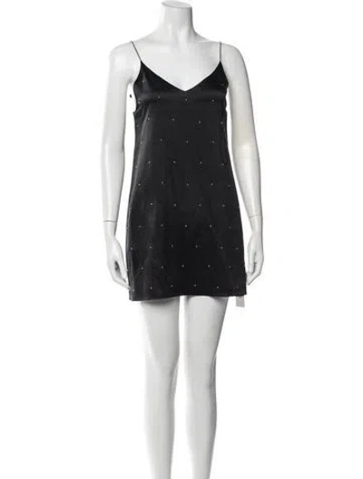 Pre-owned Amiri Silk Mini Dress W/ Tags In Black