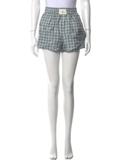 Pre-owned Amiri Silk Mini Shorts In Blue