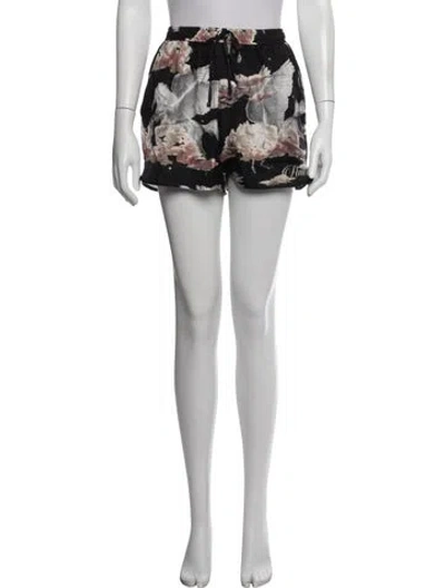 Pre-owned Amiri Silk Mini Shorts In Burgundy
