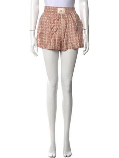 Pre-owned Amiri Silk Mini Shorts In Burgundy
