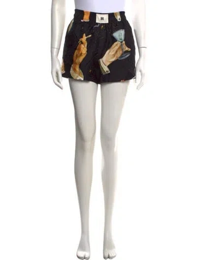 Pre-owned Amiri Silk Mini Shorts W/ Tags In Black