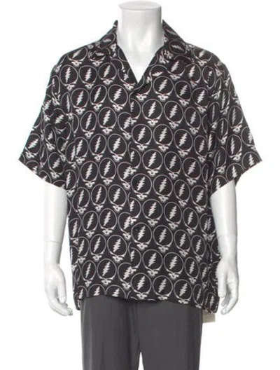 Pre-owned Amiri Silk Printed Shirt In Black