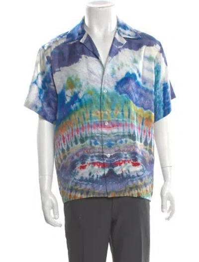 Pre-owned Amiri Silk Printed Shirt In Blue