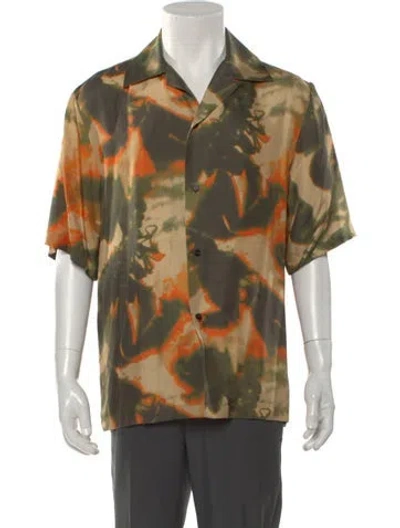 Pre-owned Amiri Silk Printed Shirt In Green