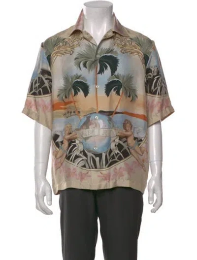 Pre-owned Amiri Silk Printed Shirt In Neutral