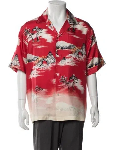 Pre-owned Amiri Silk Printed Shirt In Red