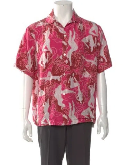 Pre-owned Amiri Silk Printed Shirt In Red