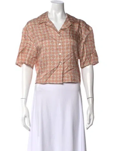 Pre-owned Amiri Silk Printed Top In Multicolor