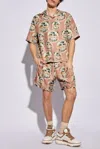 Amiri Graphic-print Silk Shorts In Multicolour