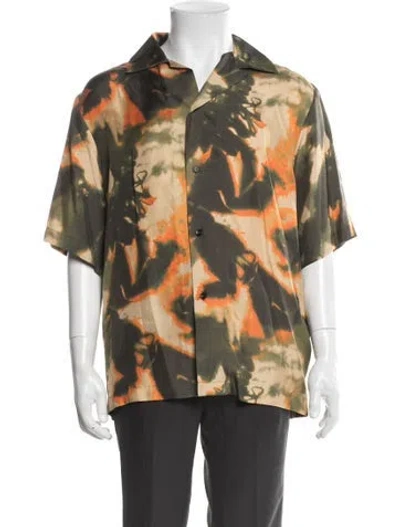 Pre-owned Amiri Silk Tie-dye Print Shirt W/ Tags In Green