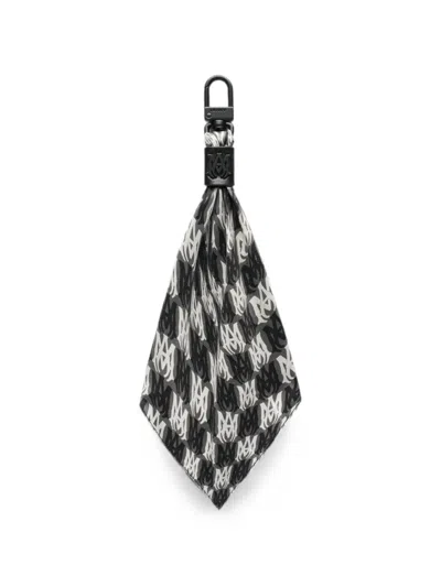 Amiri Silk Wavy Ma Keychain In Black