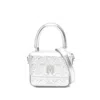 Amiri Embossed Top Handle Mini Bag In Silver